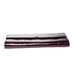 Louis Vuitton Rouge Fauviste Monogram Vernis Sarah Continental Wallet