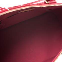 Pre Owned حقيبة لوي فيتون ألما فيرنيه مونوغرامية دامور حمراء بوم GM