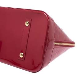 Pre Owned حقيبة لوي فيتون ألما فيرنيه مونوغرامية دامور حمراء بوم GM