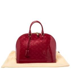 Pre Owned حقيبة لوي فيتون ألما فيرنيه مونوغرامية دامور حمراء بوم GM