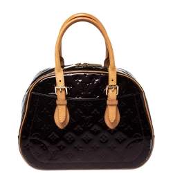 Pre Owned Louis Vuitton Amarante Monogram Vernis Summit Drive Bag