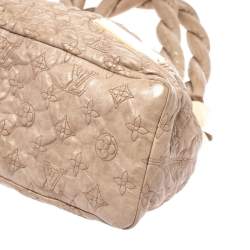 Pre Owned Louis Vuitton Beige Monogram Leather Limited Edition Stratus Olympe PM Bag
