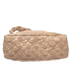Pre Owned Louis Vuitton Beige Monogram Leather Limited Edition Stratus Olympe PM Bag