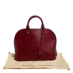 Pre Owned Louis Vuitton Carmine Epi Leather Alma PM Bag