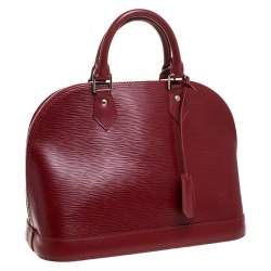 Pre Owned Louis Vuitton Carmine Epi Leather Alma PM Bag