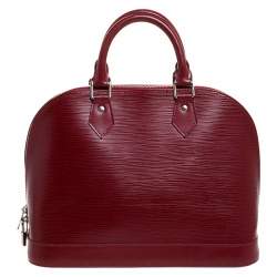 Pre Owned Louis Vuitton Carmine Epi Leather Alma PM Bag