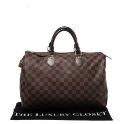 Pre Owned حقيبة لوي فيتون سبيدي كانفاس دامييه أيبين 35