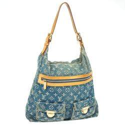 مملوكة مسبقًا Louis Vuitton Blue Denim Monogram Baggy GM Bag