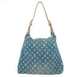 مملوكة مسبقًا Louis Vuitton Blue Denim Monogram Baggy GM Bag
