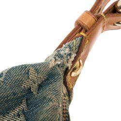 مملوكة مسبقًا Louis Vuitton Blue Denim Monogram Baggy GM Bag