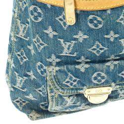 مملوكة مسبقًا Louis Vuitton Blue Denim Monogram Baggy GM Bag