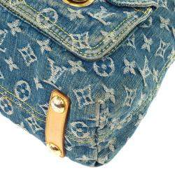 مملوكة مسبقًا Louis Vuitton Blue Denim Monogram Baggy GM Bag