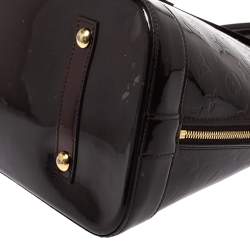 Pre Owned Louis Vuitton Amarante Monogram Vernis Alma GM Bag