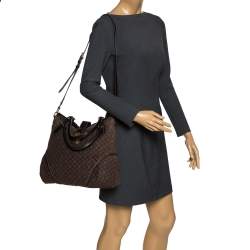 Pre Owned Louis Vuitton Fusain Monogram Idylle Canvas Elegie Bag