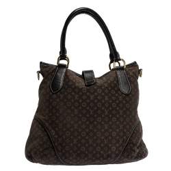 Pre Owned Louis Vuitton Fusain Monogram Idylle Canvas Elegie Bag
