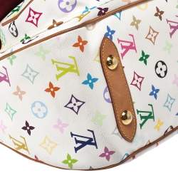Pre Owned Louis Vuitton White Multicolor Monogram Canvas Rita Bag