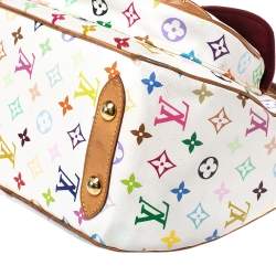 Pre Owned Louis Vuitton White Multicolor Monogram Canvas Rita Bag