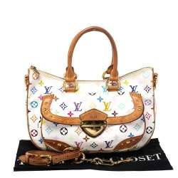 Pre Owned Louis Vuitton White Multicolor Monogram Canvas Rita Bag