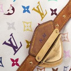 Pre Owned Louis Vuitton White Multicolor Monogram Canvas Rita Bag