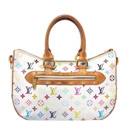 Pre Owned Louis Vuitton White Multicolor Monogram Canvas Rita Bag
