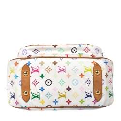 Pre Owned Louis Vuitton White Multicolor Monogram Canvas Rita Bag