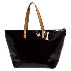 Pre Owned حقيبة لوي فيتون بيليفو فيرنيه مونوغرامي عنابية GM