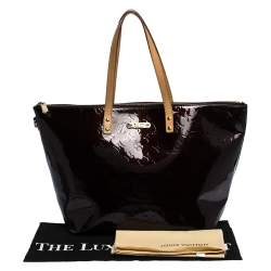 Pre Owned حقيبة لوي فيتون بيليفو فيرنيه مونوغرامي عنابية GM