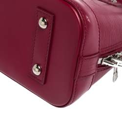 Pre Owned حقيبة لوي فيتون ألما جلد أيبي حمراء ياقوتية BB