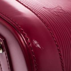 Pre Owned حقيبة لوي فيتون ألما جلد أيبي حمراء ياقوتية BB