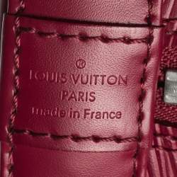 Pre Owned حقيبة لوي فيتون ألما جلد أيبي حمراء ياقوتية BB