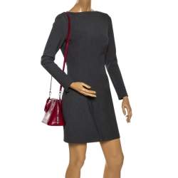 Pre Owned حقيبة لوي فيتون ألما جلد أيبي حمراء يا قوتية BB