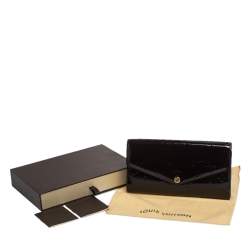 Pre Owned Louis Vuitton Amarante Monogram Vernis Sarah Continental Wallet