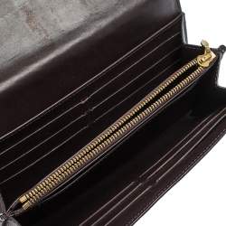 Pre Owned Louis Vuitton Amarante Monogram Vernis Sarah Continental Wallet