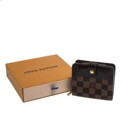 Louis Vuitton Damier Ebene Canvas Compact Zippy Wallet