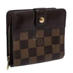 Louis Vuitton Damier Ebene Canvas Compact Zippy Wallet