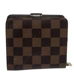 Louis Vuitton Damier Ebene Canvas Compact Zippy Wallet