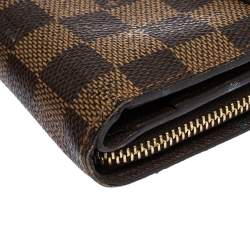 Louis Vuitton Damier Ebene Canvas Compact Zippy Wallet