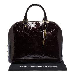 مملوكة مسبقًا Louis Vuitton Amarante Monogram Vernis Leather Alma PM Bag