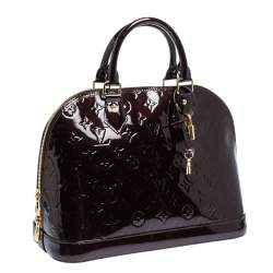 مملوكة مسبقًا Louis Vuitton Amarante Monogram Vernis Leather Alma PM Bag