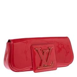 Pre Owned Louis Vuitton Rouge Grenadine Vernis Sobe Clutch