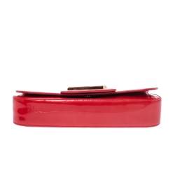 Pre Owned Louis Vuitton Rouge Grenadine Vernis Sobe Clutch