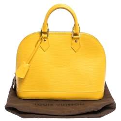 مملوكة مسبقًا حقيبة لوي فيتون ألما جلد إيبي سيترون صفراء صغيرة