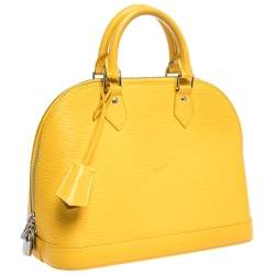 مملوكة مسبقًا حقيبة لوي فيتون ألما جلد إيبي سيترون صفراء صغيرة