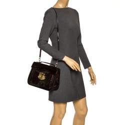 Pre Owned Louis Vuitton Amarante Monogram Vernis Mirada Bag 