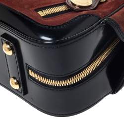 Pre Owned Louis Vuitton Havane Suede Stamped Trunk Bowler PM Bag