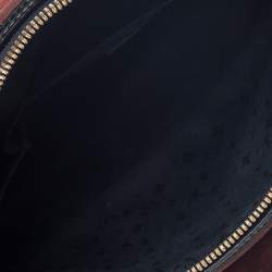 Pre Owned Louis Vuitton Havane Suede Stamped Trunk Bowler PM Bag