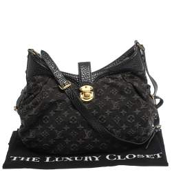 Pre Owned Louis Vuitton Black Denim Mahina XS Bag