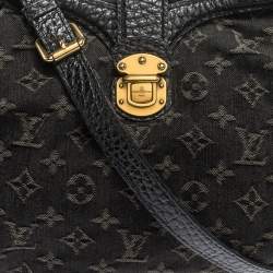 Pre Owned Louis Vuitton Black Denim Mahina XS Bag