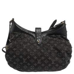 Pre Owned Louis Vuitton Black Denim Mahina XS Bag