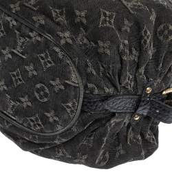 Pre Owned Louis Vuitton Black Denim Mahina XS Bag